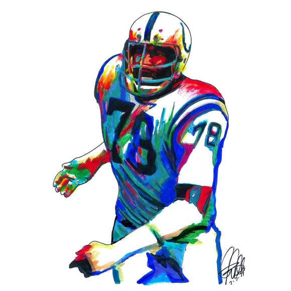 Bubba Smith Baltimore Colts Football Sports Poster Print Wall Art 18x24 - Picture 1 of 5